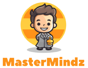 MasterMindz logo featuring a welcoming child with a smile, symbolizing the warm and friendly learning environment provided by the platform