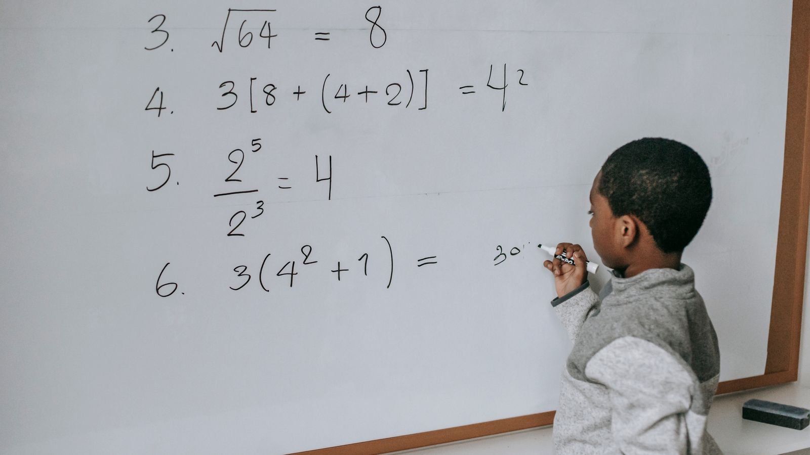 Child confidently solving a mental maths problem using Vedic maths techniques