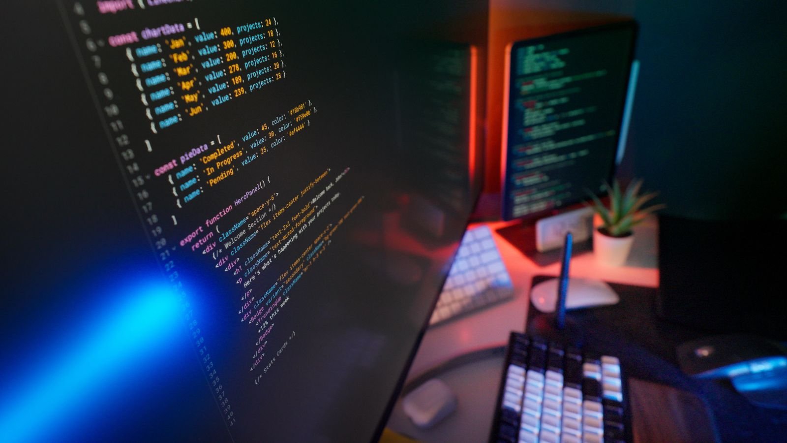 Child scripting in Roblox Studio during an online coding lesson